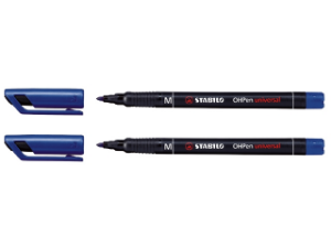 Afbeeldingen van Stabilo viltstift ohp rond, 1 mm, medium, 843/41, blauw