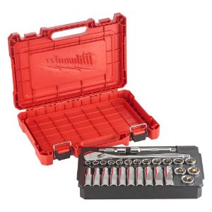 Afbeeldingen van MILWAUKEE® Ratel en- doppensets 1/2" 28-delig