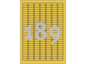 Afbeeldingen van Zweckform etiket, 25.4 x 10 mm, verpakking 3780 stuks, l6037-20, geel
