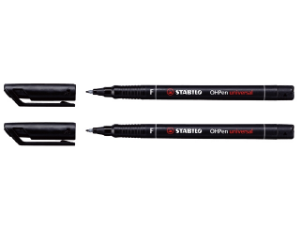 Afbeeldingen van Stabilo viltstift ohp rond, 0.7 mm, fijn, 842/46, zwart