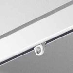 Afbeeldingen van Gefi 4mm schilderijrail glijder kort oog wit