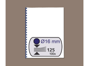 Afbeeldingen van GBC bindrug, 16 mm, a4, 21 rings, verpakking 100 stuks, 4028620, blauw