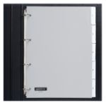 Afbeeldingen van Tabbladen Quantore 4-gaats 5-delig met venster grijs PP