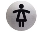 Afbeeldingen van Durable infobord pictogram, 83 mm, rond, wc dames, 490423