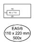 Afbeeldingen van Envelop Quantore 110x220mm venster 4x11cm links zelfklevend 500 stuks