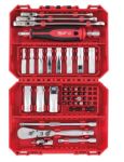 Afbeeldingen van MILWAUKEE® Doppenset, ratel en ringratel - steeksleutel flex set 1/4" FOUR FLAT™ (42-delig)