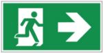 Afbeeldingen van Bord nooduitgang pijl rechts 200x100mm