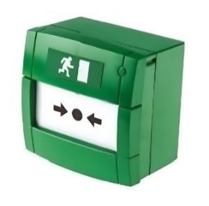 Afbeeldingen van KAC noodrukker driepolig breekglas groen