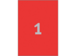 Afbeeldingen van Zweckform etiket, 210 x 297 mm, a4, 3470, rood