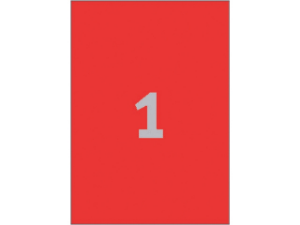 Afbeeldingen van Zweckform etiket, 210 x 297 mm, a4, 3470, rood
