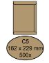 Afbeeldingen van Envelop Quantore akte C5 162x229mm bruinkraft 90g/m² 500 stuks