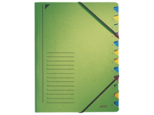 Afbeeldingen van Leitz sorteermap a4 12vaks, 39120055, groen