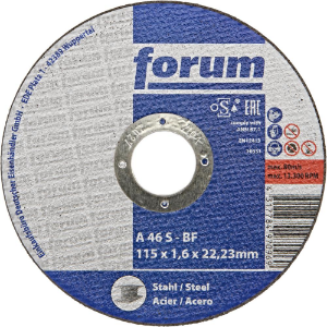 Afbeeldingen van Forum Doorslijpschijf staal vlak 115x1,6mm T41