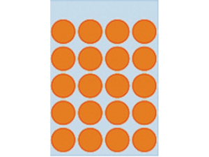 Afbeeldingen van Herma etiket rond, 19 mm, verpakking 100 stuks, 1874, fluor oranje