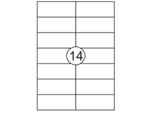 Afbeeldingen van Avery etiket,105 x 42 mm, verpakking 1400 stuks, dp144-100