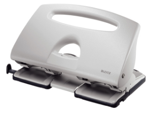 Afbeeldingen van Perforator Leitz metaal 4 gaats 40 vel grijs