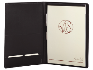 Afbeeldingen van van der Spek schrijfmap economy, a4, 393-635, licht generfd, leer, zwart