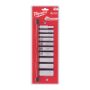 Afbeeldingen van MILWAUKEE® Doppenset 3/8” FOUR FLAT™ lang SAE maten (10-delig)