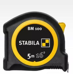 Afbeeldingen van Stabila rolmaat BM100,19mm 5m (16'),cm/inch-schaalverdeling
