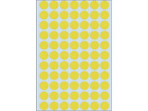 Afbeeldingen van Herma etiket rond, 13 mm, verpakking 2464 stuks, 2231, geel