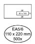 Afbeeldingen van Envelop Quantore 110x220mm venster 3x10cm rechts zelfklevend 500 stuks