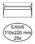 Afbeeldingen van Envelop Quantore bank EA5/6 110x220mm zelfklevend wit 25 stuks