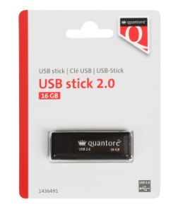 Afbeeldingen van USB-stick Quantore 16GB 2.0 zwart