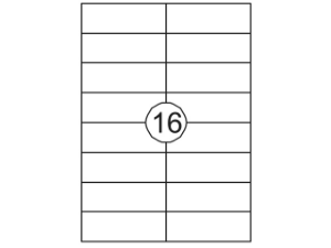Afbeeldingen van Avery etiket, 105 x 37 mm, verpakking 1600 stuks, dp167-100