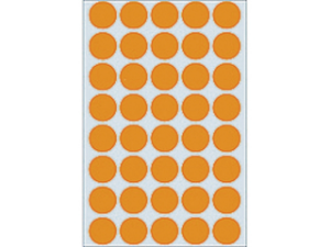 Afbeeldingen van Herma etiket rond, 19 mm, verpakking 960 stuks, 2254, fluor oranje