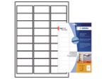 Afbeeldingen van Herma etiket, 63.5 x 29.6 mm, a4, verpakking 270 stuks, superprint, inkprint, 4864, wit