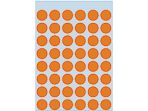 Afbeeldingen van Herma etiket rond, 12 mm, verpakking 240 stuks, 1864, fluor oranje