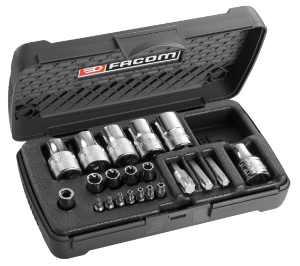 Afbeeldingen van Facom torx-doppen en bitset t10 t/m t40