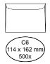 Afbeeldingen van Envelop Quantore bank C6 114x162mm wit 500 stuks