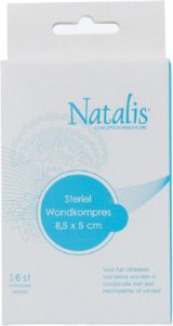 Afbeeldingen van Natalis hydrofiel gaaskompres steriel 5x8,5cm 8-laags, 16st