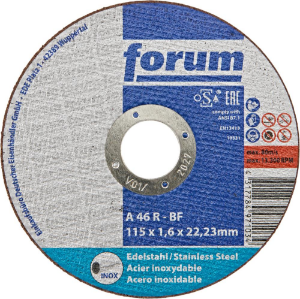 Afbeeldingen van Forum Doorslijpschijf INOX vlak 115x1,6mm T41