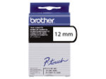 Afbeeldingen van Brother labeltape, 12 mm x 8 meter, tc-201, wit/zwart