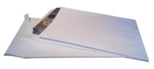 Afbeeldingen van Envelop Quantore monsterzak 262x371x38mm zelfklevend wit 10 stuks