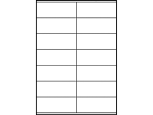 Afbeeldingen van Zweckform etiket, 105 x 41 mm, verpakking 1400 stuks, 3477, wit