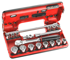 Afbeeldingen van Facom doppenset 9 - 22mm    18-delig