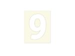 Afbeeldingen van Pickup cijfer 9 wit , 40 mm