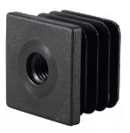 Afbeeldingen van Insteekbus 20 X 20 Kunststof Draad M8-  zwart 2-delig