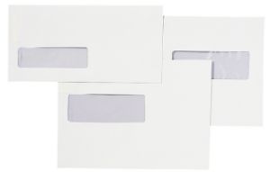 Afbeeldingen van Envelop Quantore 110x220mm venster 3x10cm rechts zelfklevend 25 stuks
