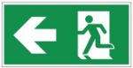 Afbeeldingen van Bord nooduitgang pijl naar links 200x100mm