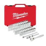 Afbeeldingen van MILWAUKEE® Ratel en- doppensets 1/4" 50-delig