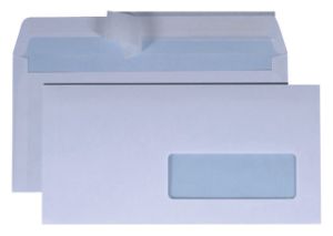 Afbeeldingen van Envelop Quantore 110x220mm venster 3x10cm rechts zelfklevend 500 stuks