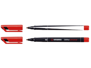 Afbeeldingen van Stabilo viltstift ohp rond, 1 mm, medium, 843/40, rood