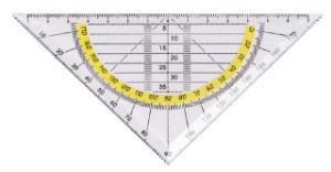 Afbeeldingen van Geodriehoek Quantore 140mm transparant
