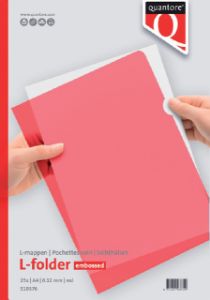 Afbeeldingen van Insteekmap L-model Quantore A4 PP 0.12mm rood 25 stuks