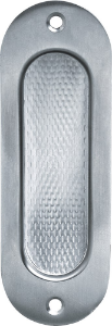 Afbeeldingen van Oxloc Schuifdeurkom, 120,5 x 40 mm, ovaal, rvs mat geborsteld