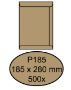 Afbeeldingen van Envelop Quantore akte P185 185x280mm bruinkraft 500 stuks